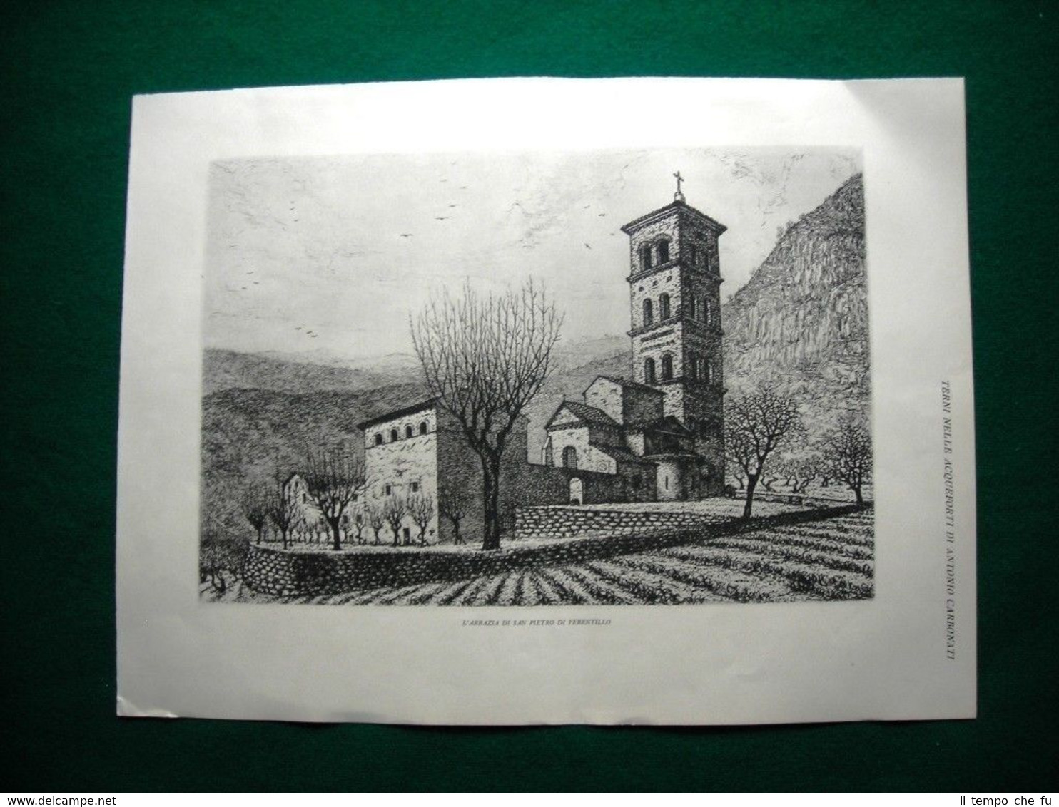 Nel 1931 Terni nelle acqueforti A. Carbonati abbazia San Pietro …