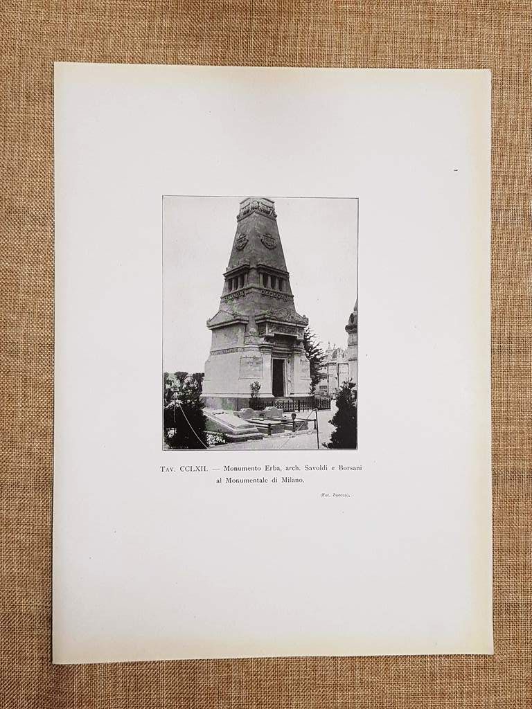 Nel Cimitero monumentale di Milano nel 1917 Monumento Erba di …