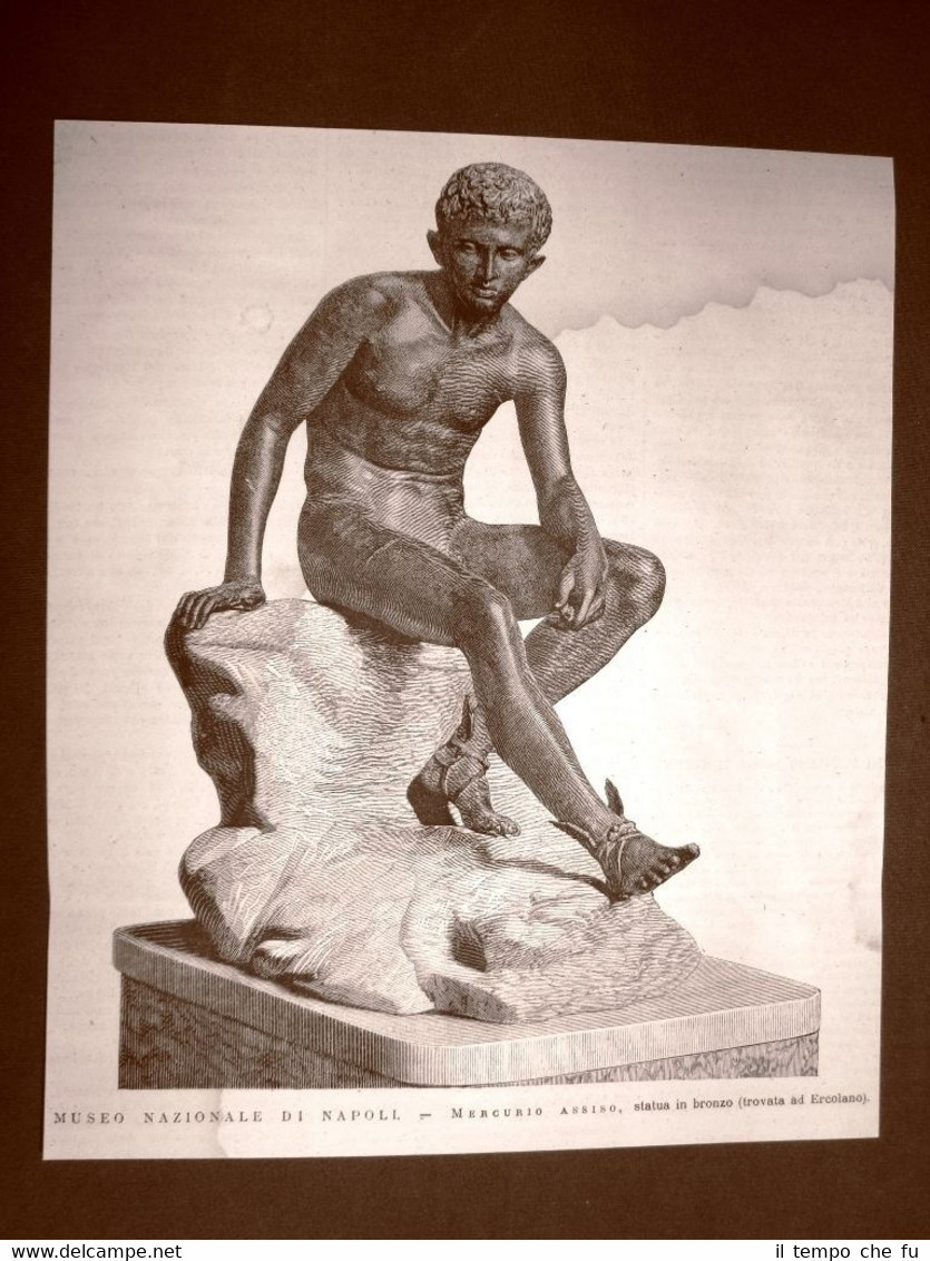 Nel Museo Nazionale di Napoli nel 1876 Mercurio Assiso Statua …