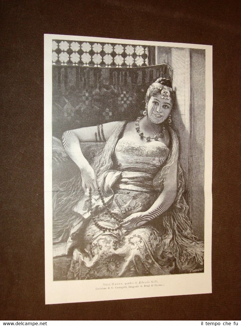 Nell'Harem Quadro di Edoardo Gelli del 1894