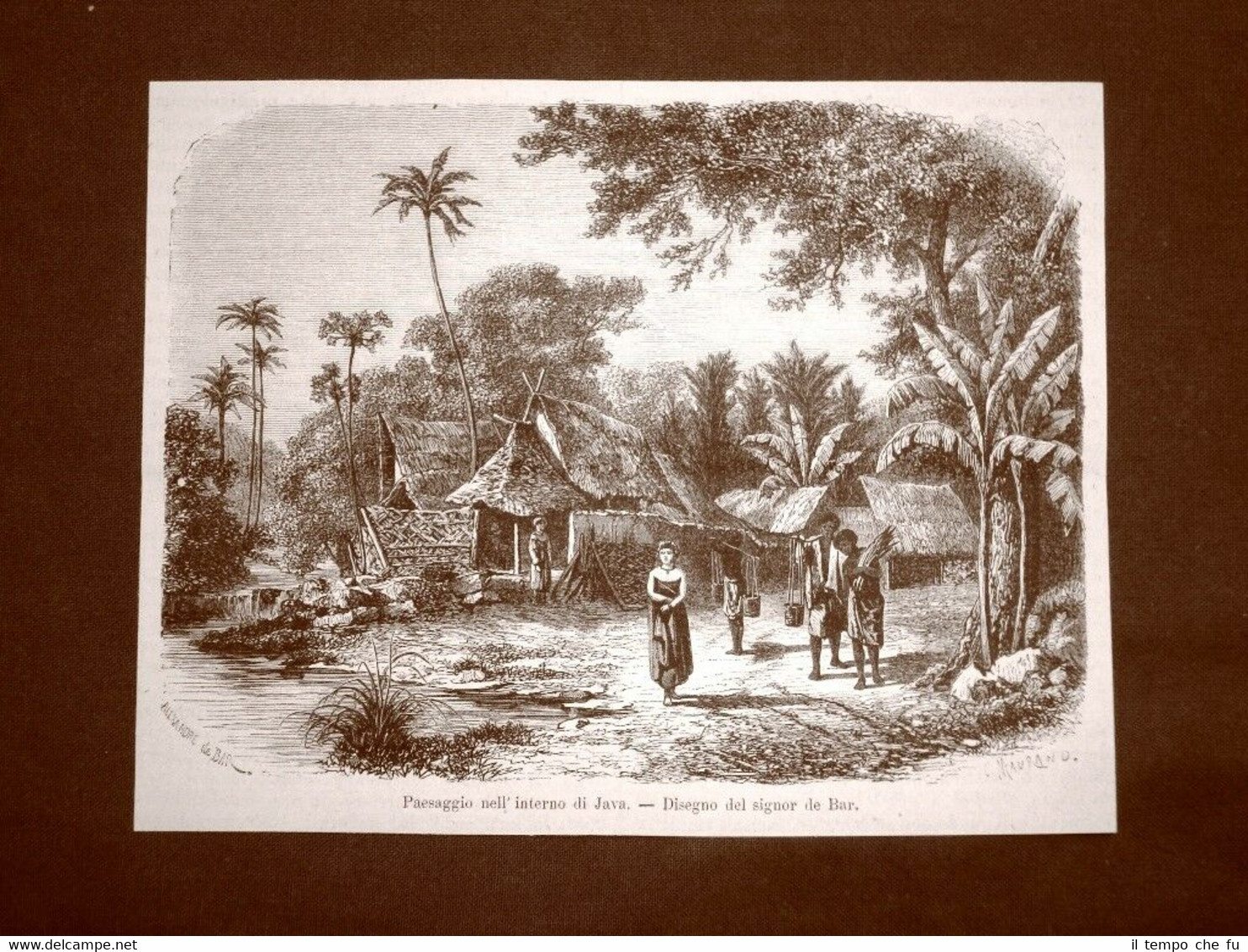 Nell'Isola di Giava o Java nel 1863 Un paesaggio dell'interno …