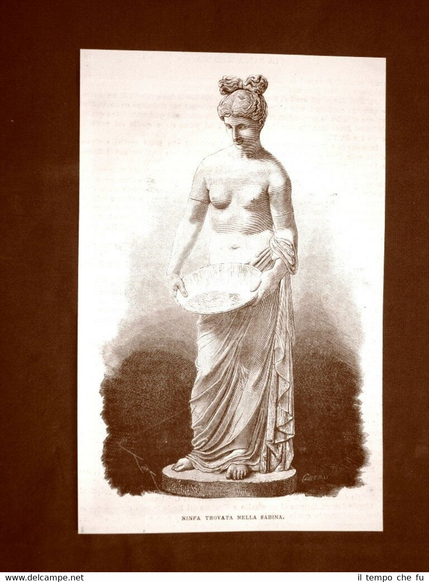 Nella Sabina nel 1875 Ritrovamento di una statua rappresentante una …