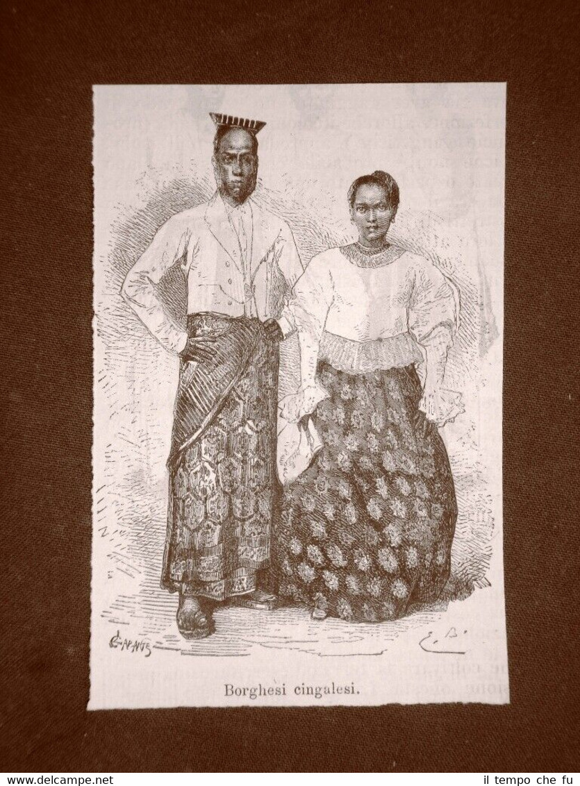 Nello Sri Lanka nel 1863 Donne borghesi cingalesi Moda e …