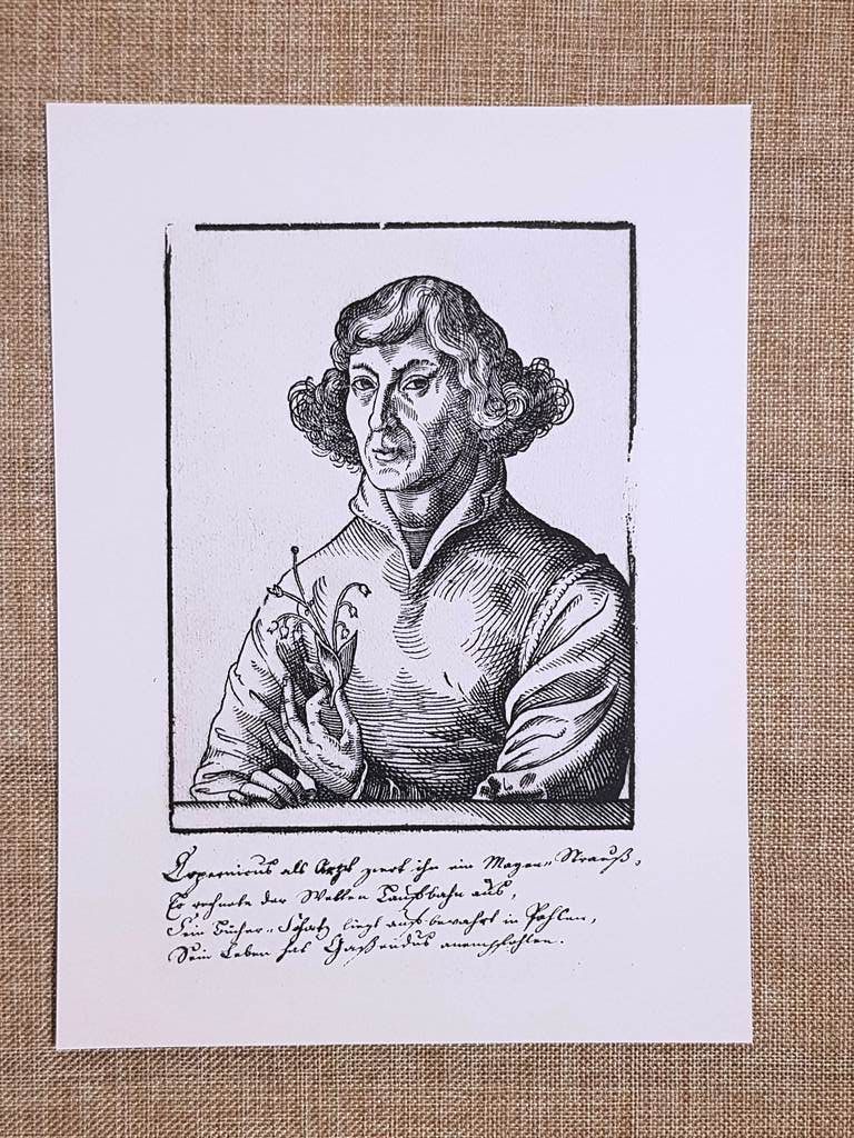 Niccolò Copernico 1473-1543 Astronomia Eliocentrismo Rivoluzione Incisione 1888