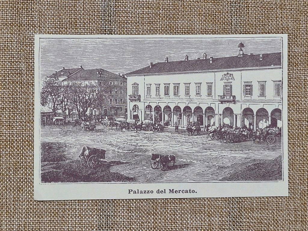 Novara nell'800 Palazzo del Mercato Piemonte