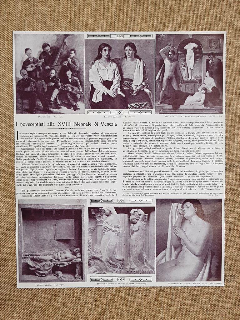 Novecentisti e avanguardie italiane XVIII Biennale di Venezia Stampa del …