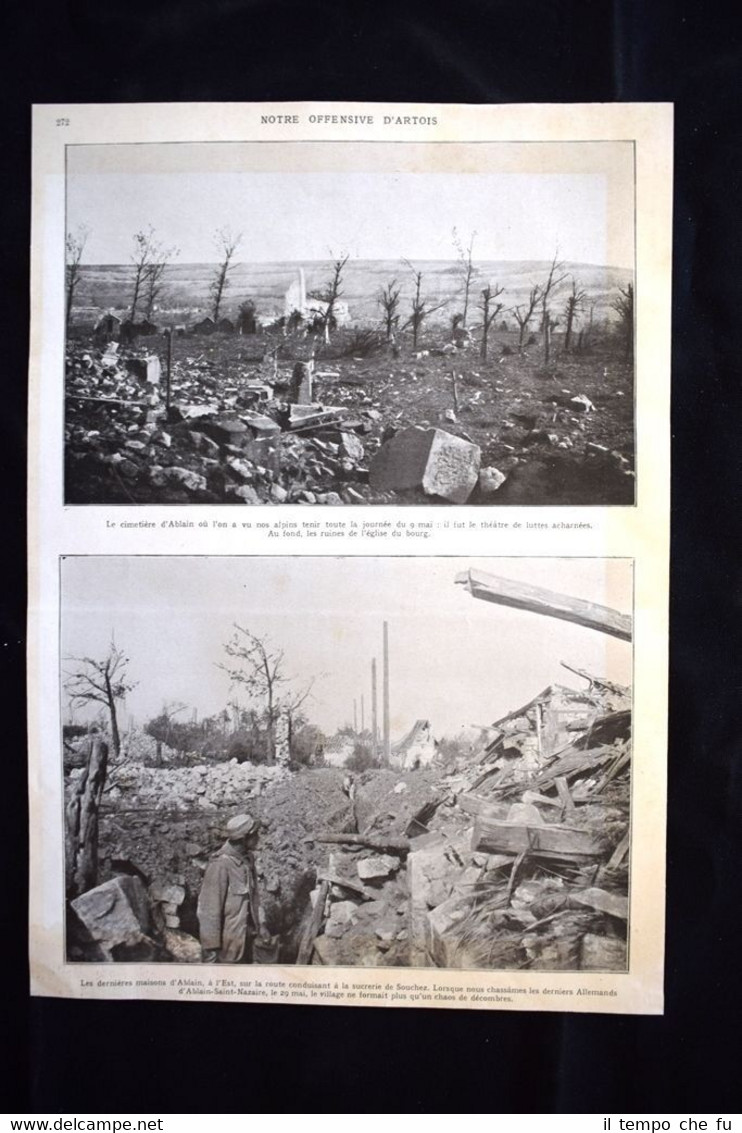 Offensive d'Artois,Cimetière d'Ablain,sucrerie de Souchez WW1 Guerra 1914 - 1918