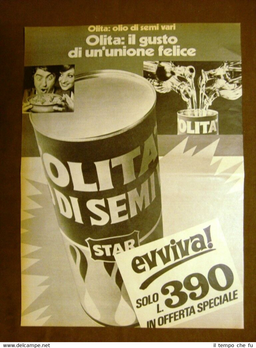 Olio di semi vari Olita Unione felice Pubblicità vintage anni …