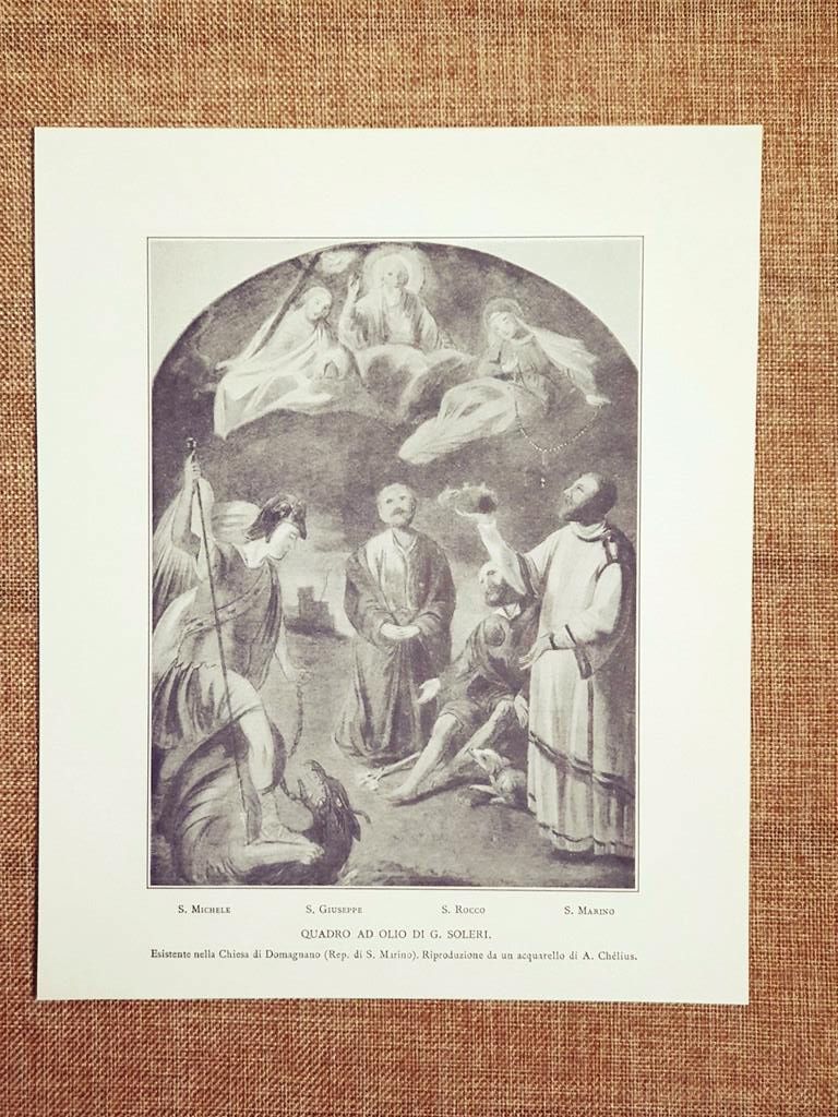 Olio di Soleri da acquarello di Chelius Chiesa di Domagnano …