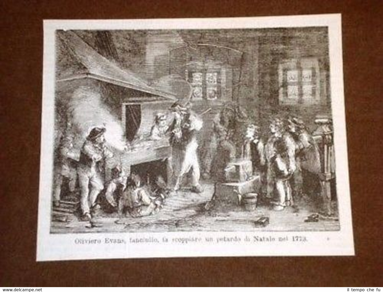 Oliviero Evans fa scoppiare il petardo di Natale 1773