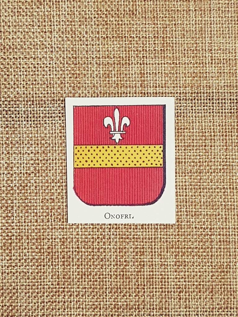 Onofri Stemma Famiglia Nobile Nobiltà Araldica Stampa del 1999