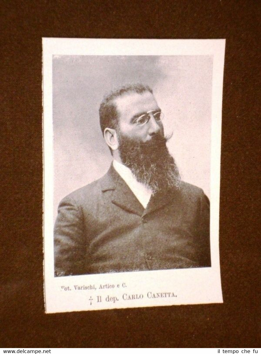 Onorevole Carlo Canetta Morto nel 1906