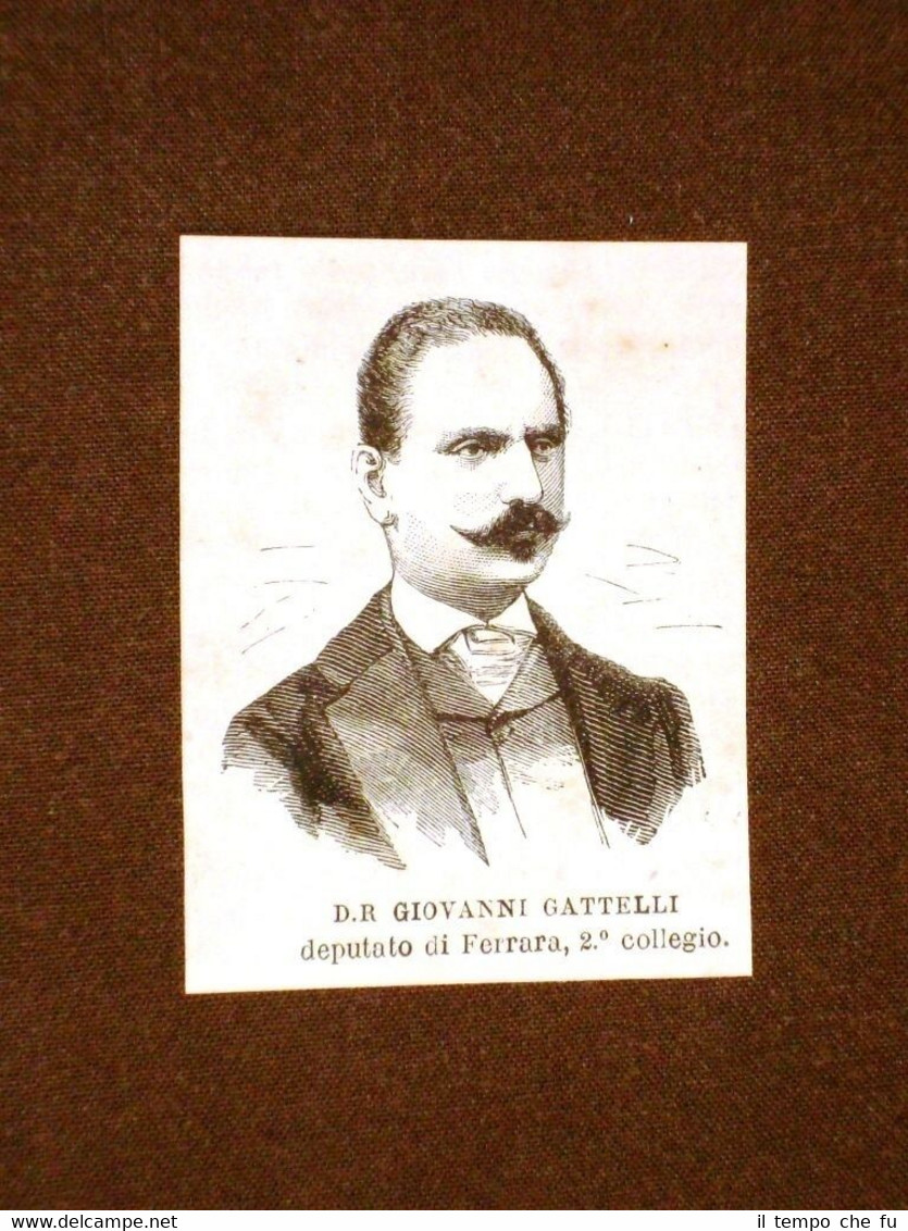 Onorevole o deputato nel 1875 D.R. Giovanni Gattelli di Ferrara