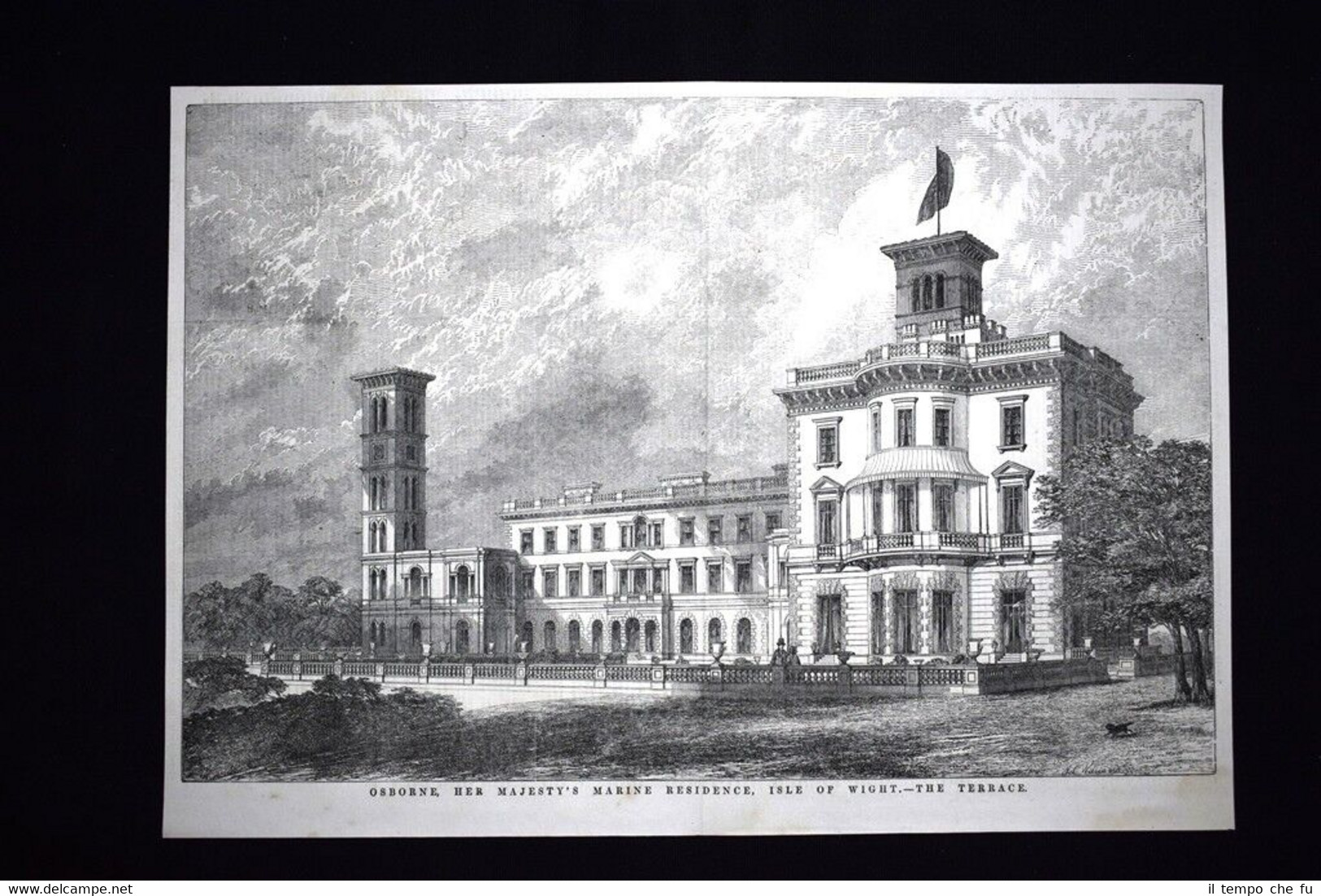 Osborne, residenza marittima Regina Vittoria, Isola di Wight Incisione del …
