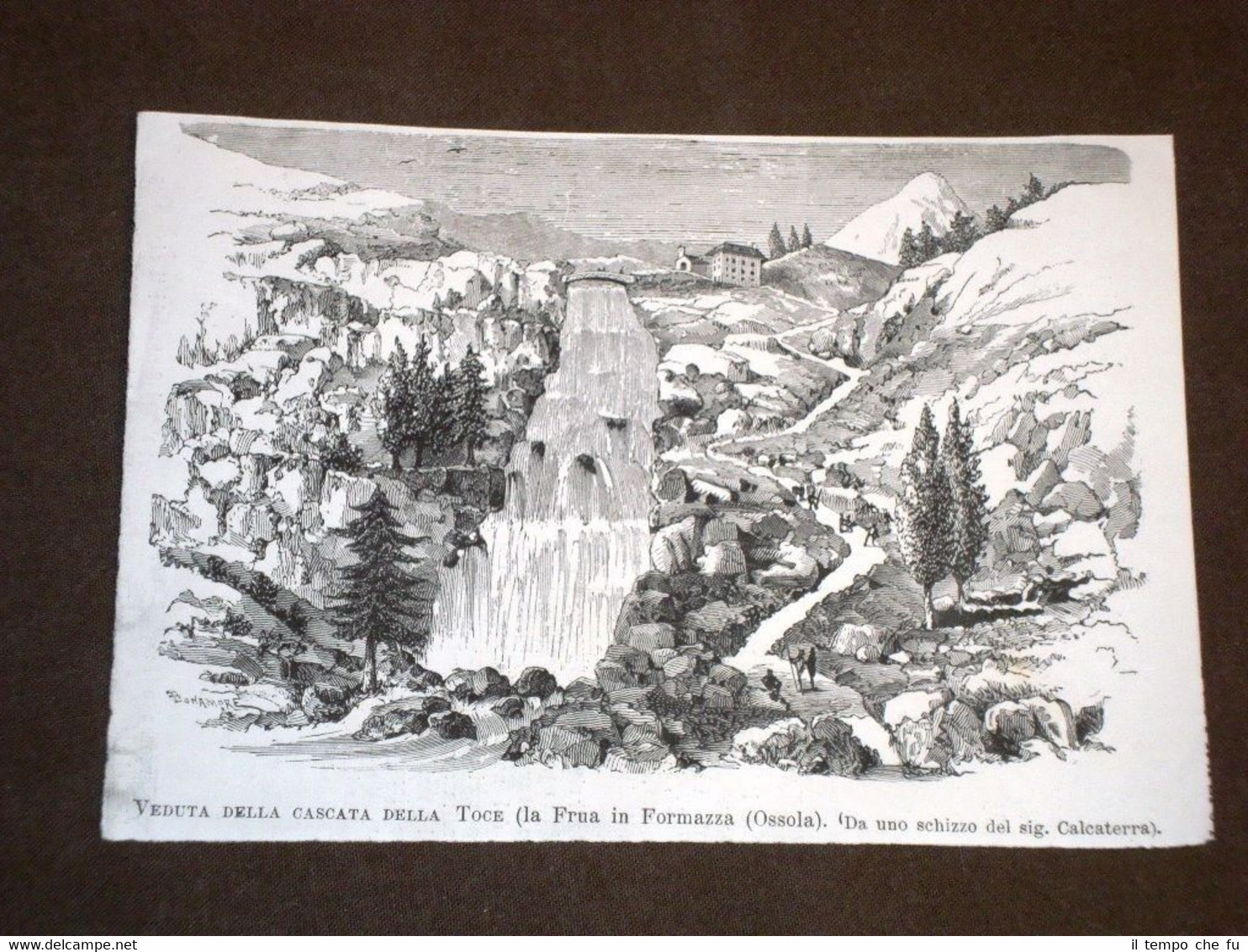 Ossola nel 1879 Cascata della Toce Frua in Formazza