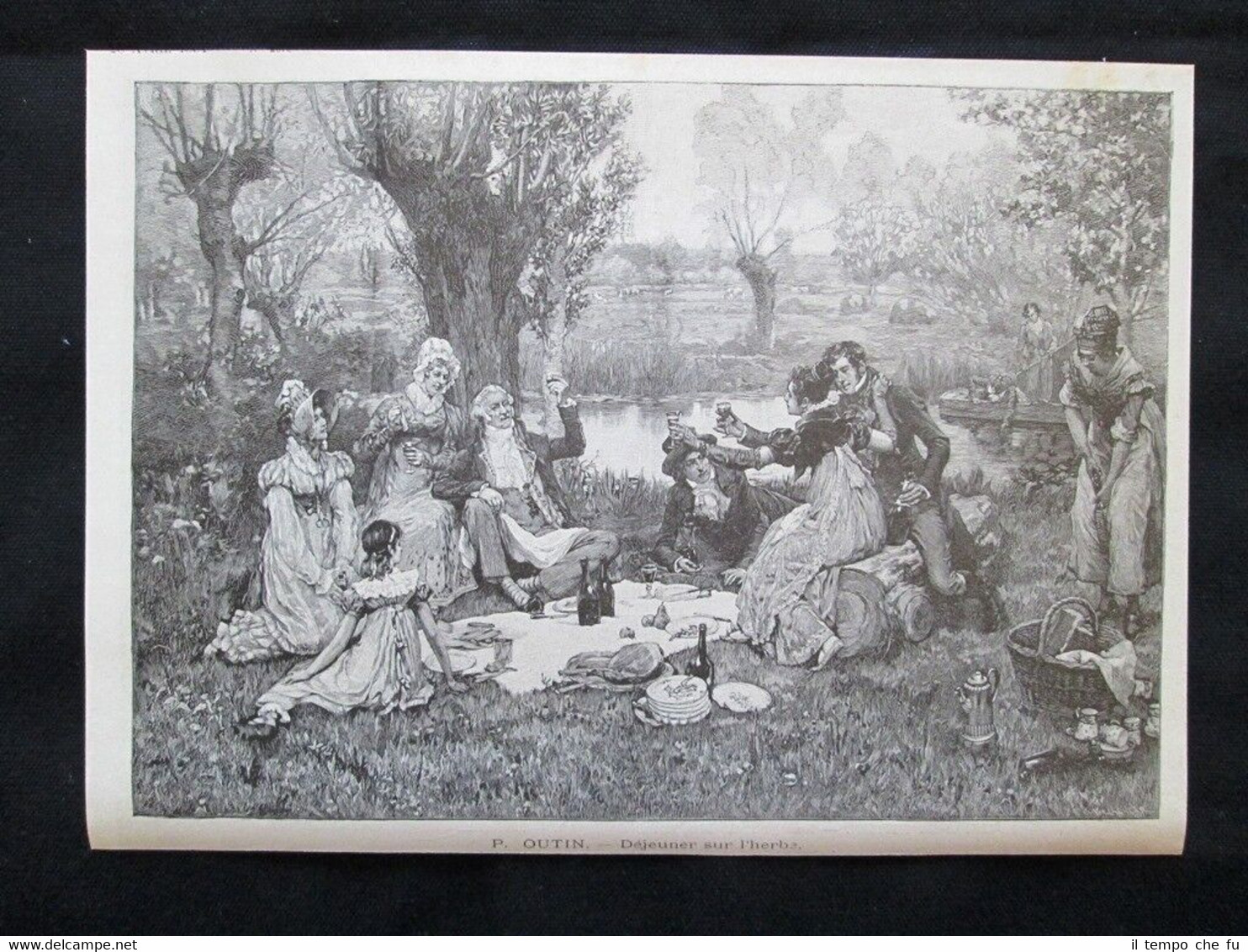Outin: Colazione sull’erba+Fournier: I grandi uomini di Lione Incisione del …