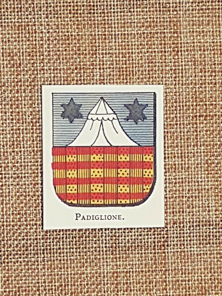 Padiglione Stemma Famiglia Nobile Nobiltà Araldica Stampa del 1999