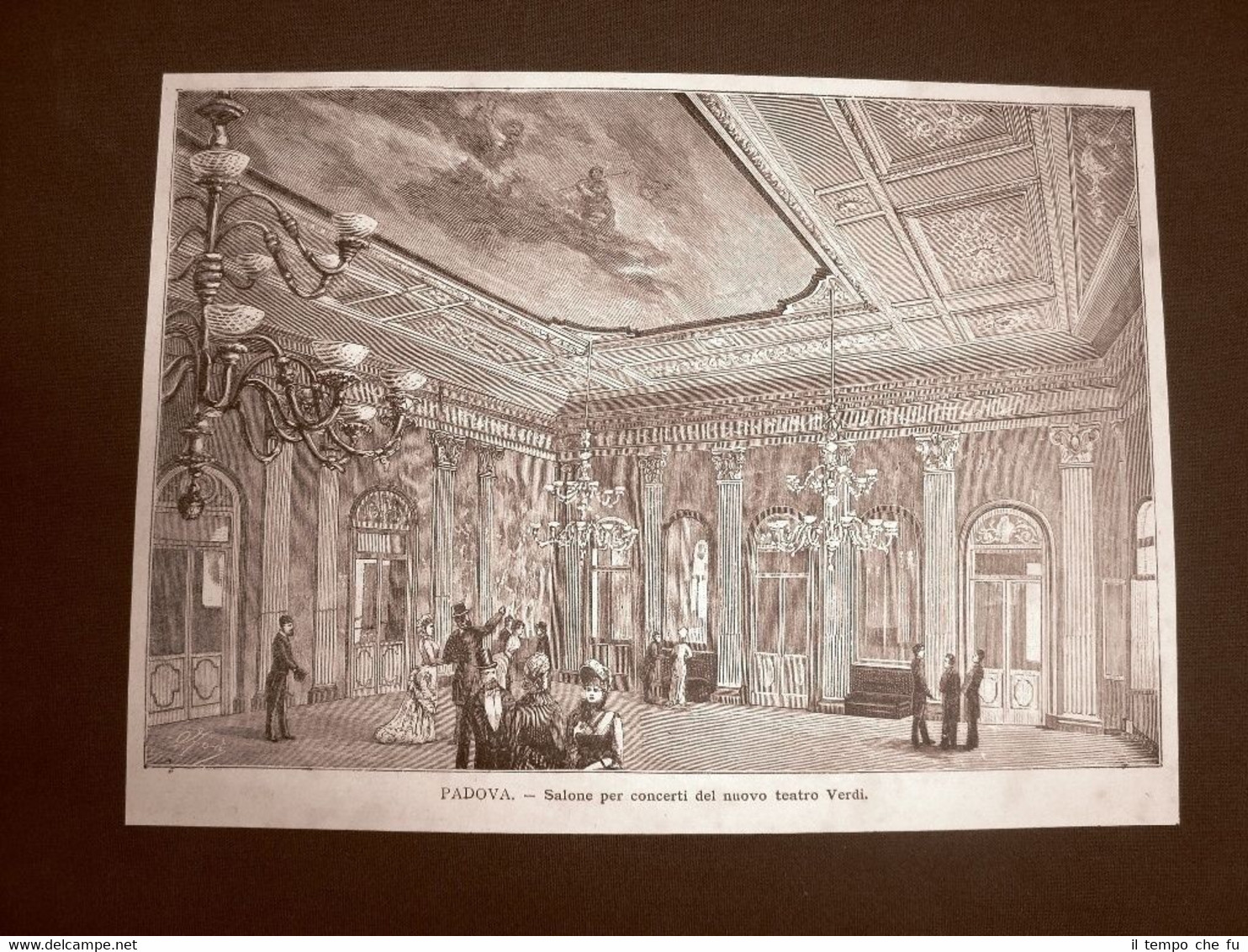 Padova nel 1884 Salone per concerti del nuovo Teatro Giuseppe …