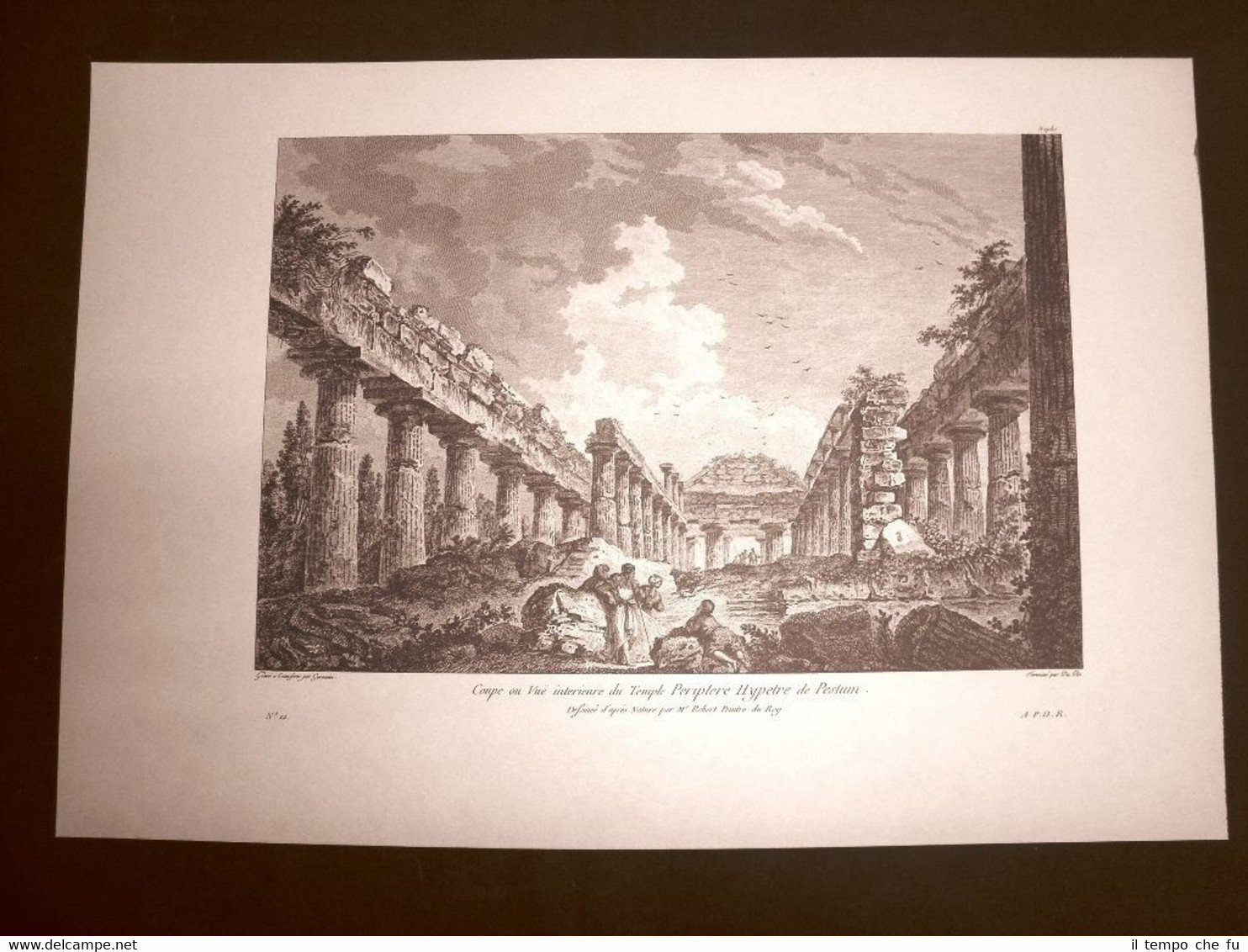 Paestum Veduta interna Templi Principato di Salerno Voyage Pittoresque Saint …