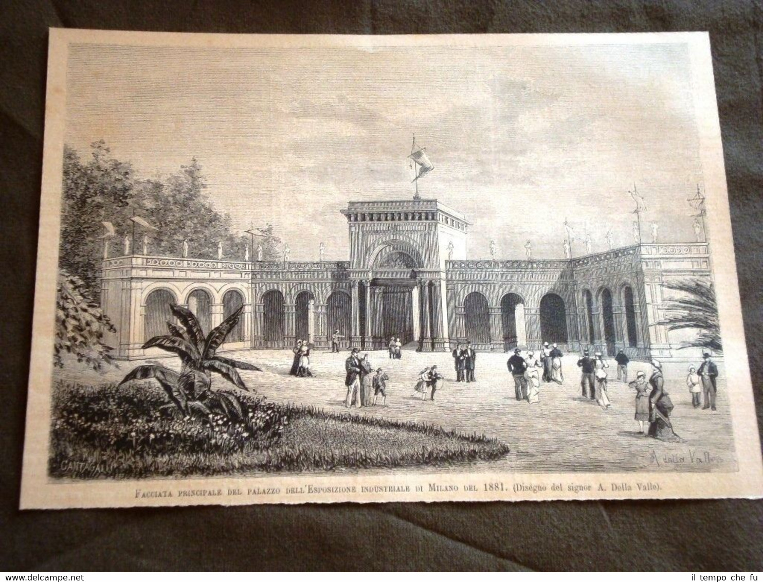 Palazzo dell'Esposizione industriale di Milano del 1881 Facciata principale