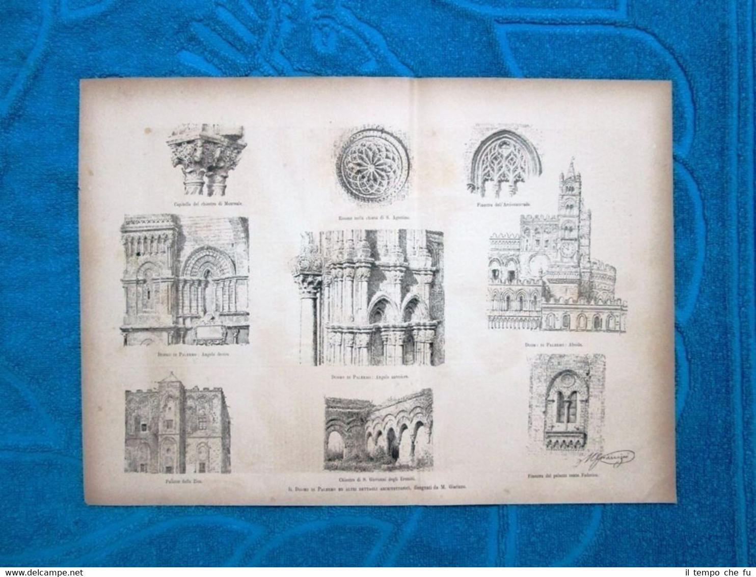 Palermo nel 1882 - Il Duomo e altri dettagli architettonici