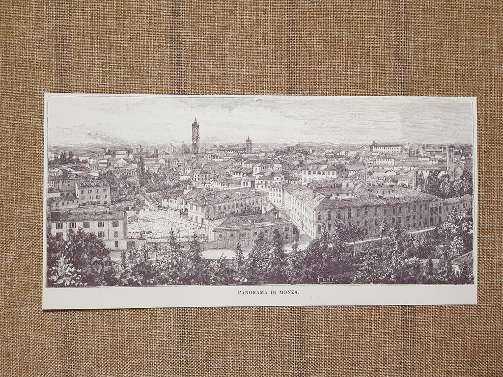 Panorama di Monza nell'800 Lombardia