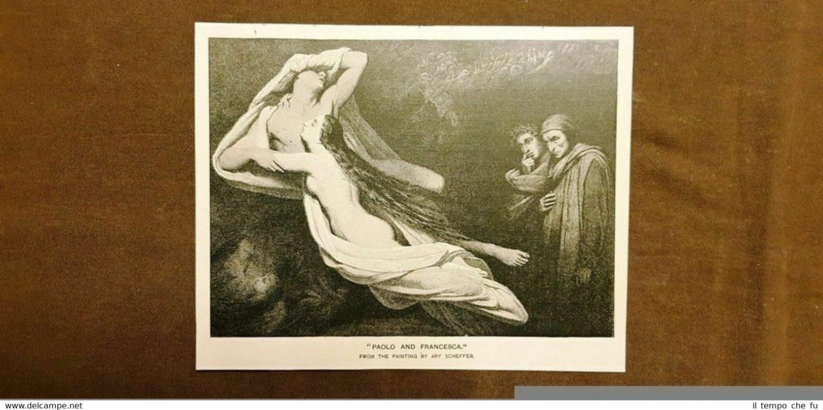 Paolo e Francesca osservati da Dante e Virgilio Quadro Scheffer …