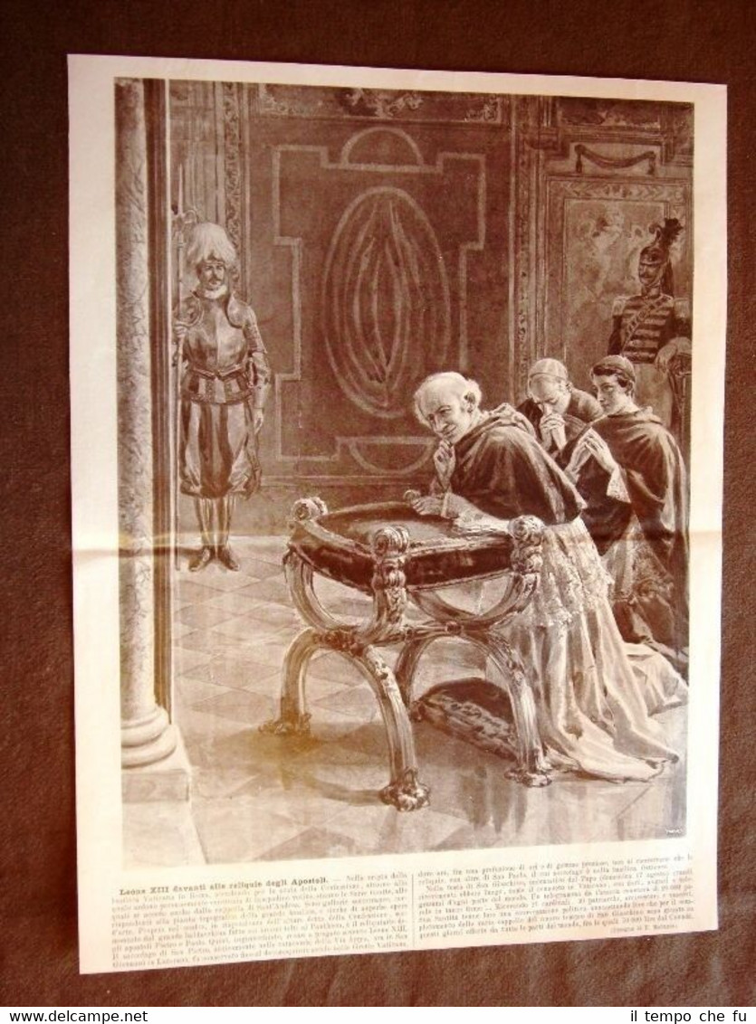 Papa Leone XIII Reliquie degli Apostoli nel 1902 + Berna …