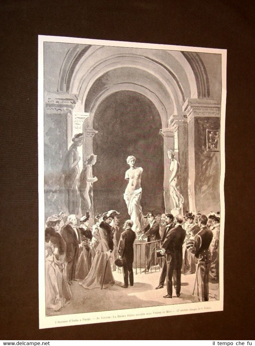 Parigi 1903 Vitt.Emanuele III Elena Montenegro Louvre Venere di Milo …