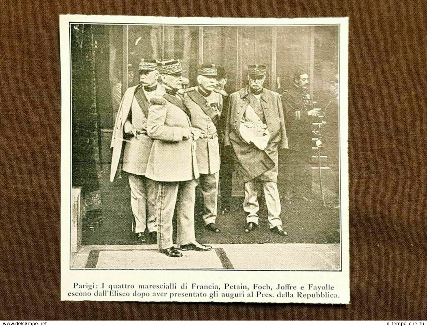 Parigi 1925 Maresciallo Petain Foch Joffre Fayolle Auguri Presidente G.Doumergue