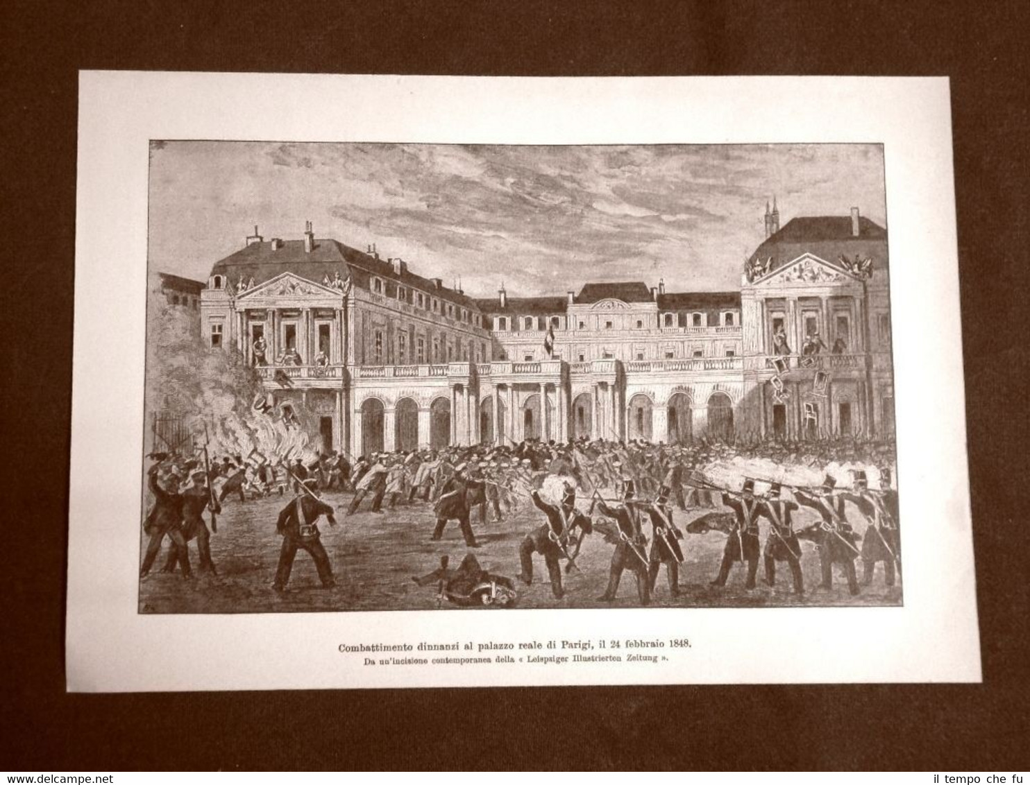 Parigi 24 febbraio 1848 Combattimento innanzi al palazzo reale Francia