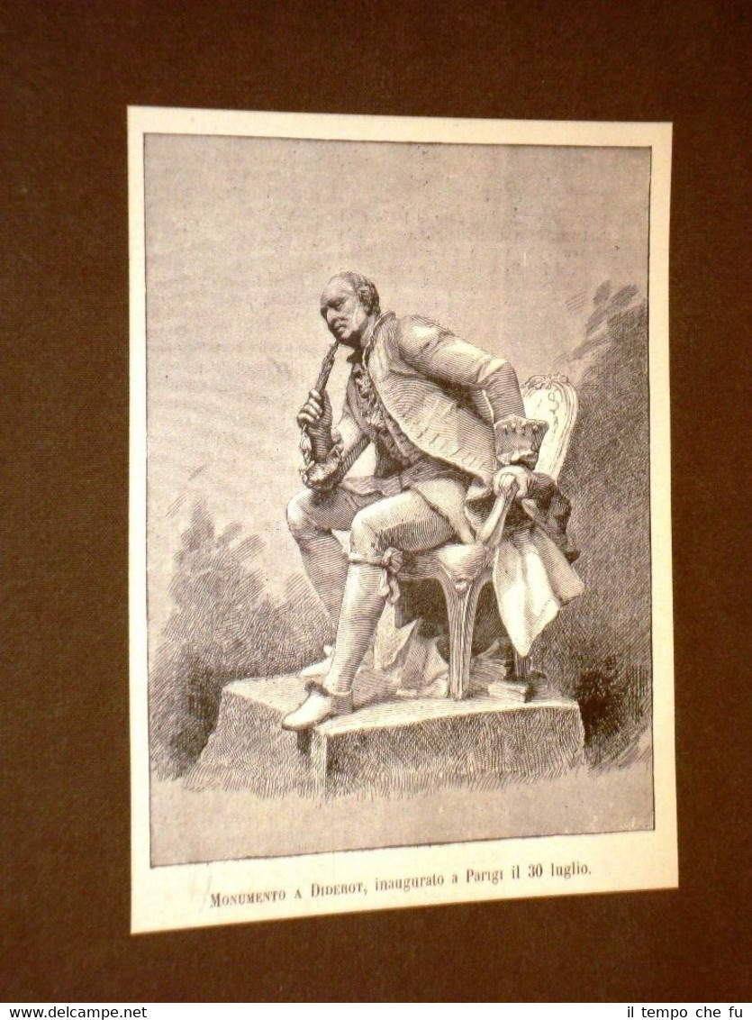 Parigi 30 luglio 1884 Inaugurazione del monumento a Diderot
