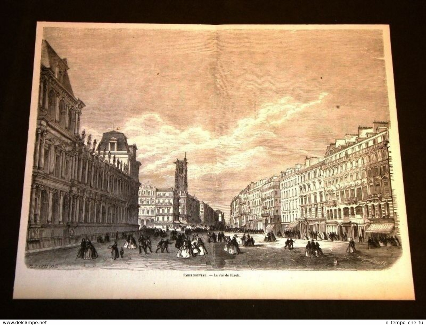 Parigi nel 1857 La Rue de Rivoli Francia