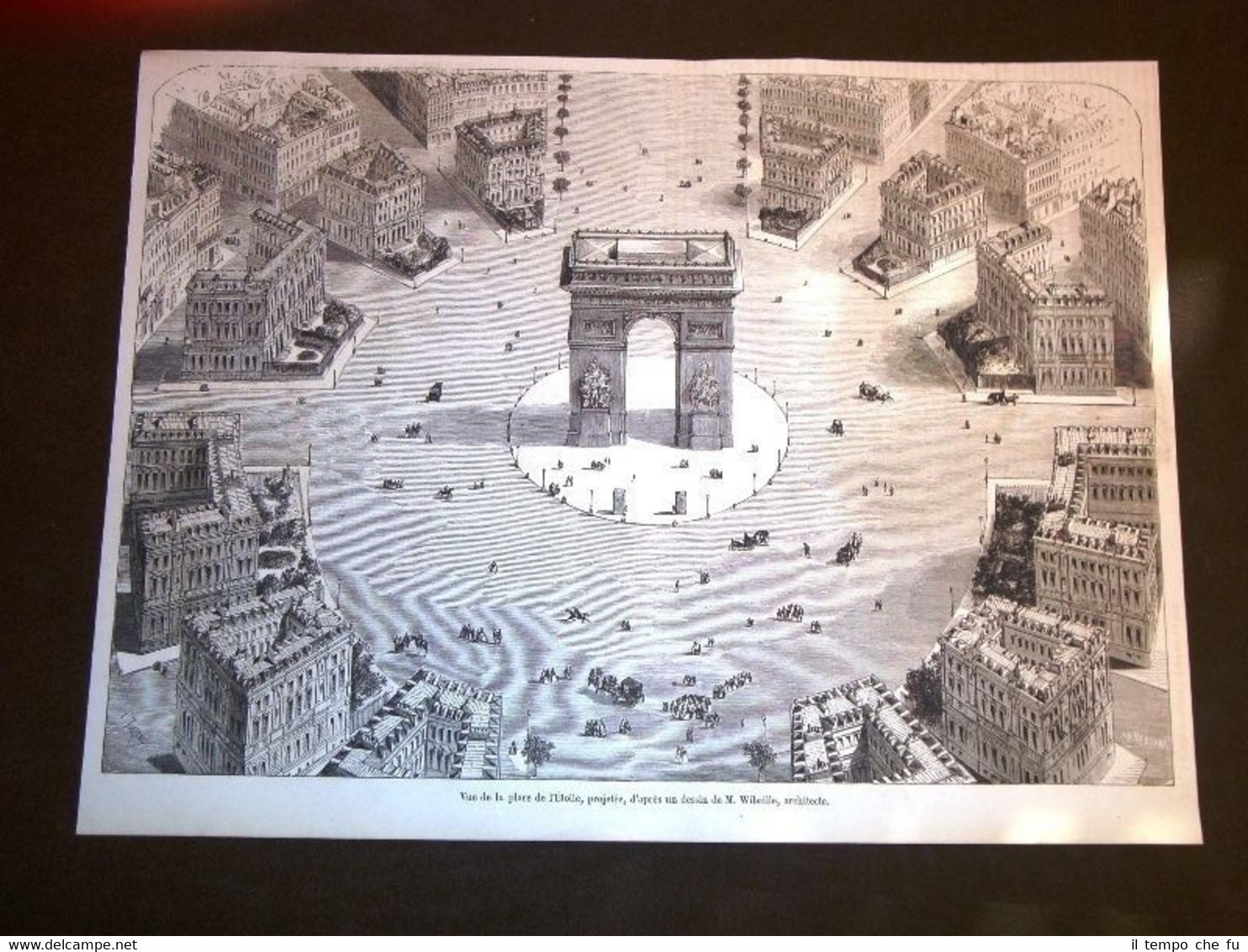 Parigi nel 1857 Place de l'Etoile o Place Charles-de-Gaulle Francia