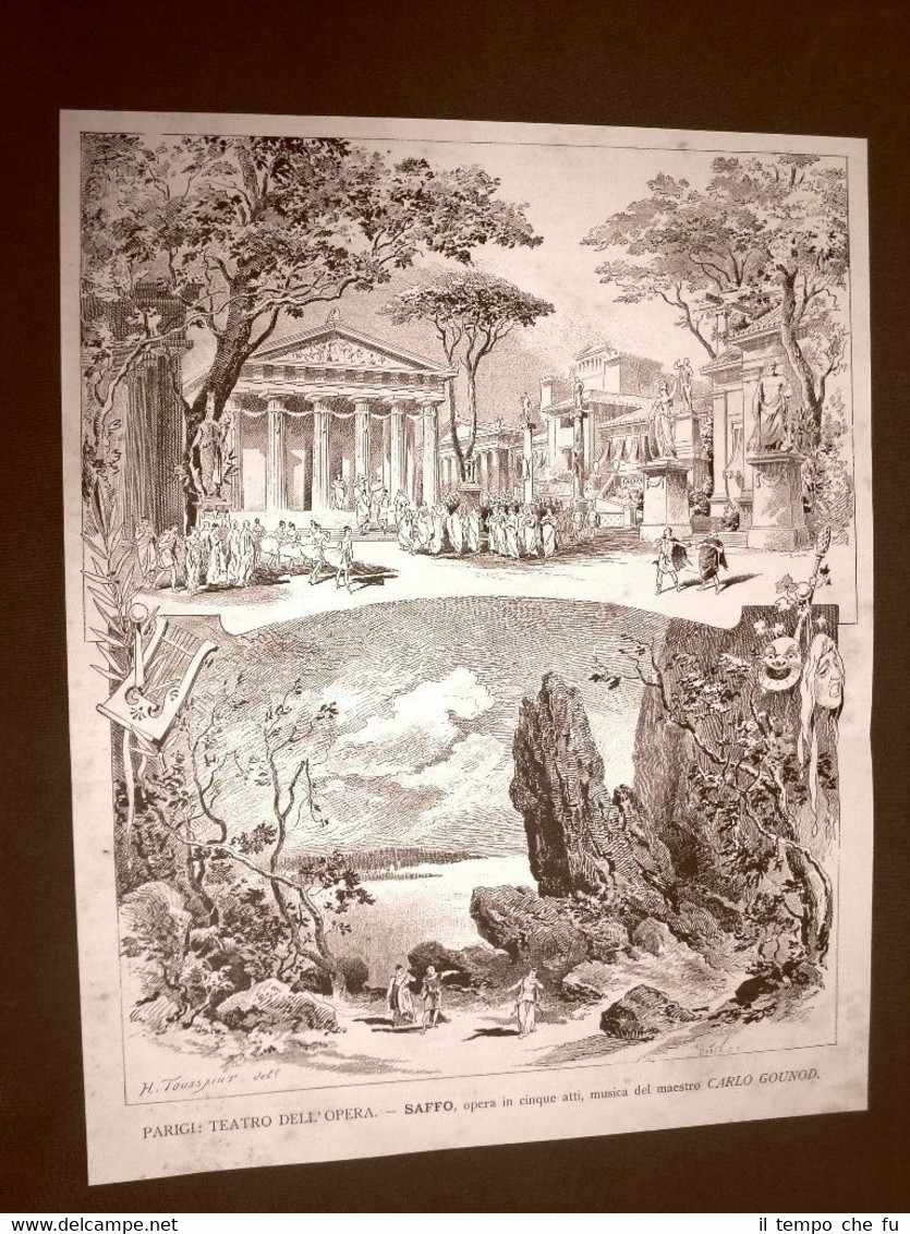 Parigi nel 1884 Teatro dell'Opera Saffo Opera di Charles Gounod …