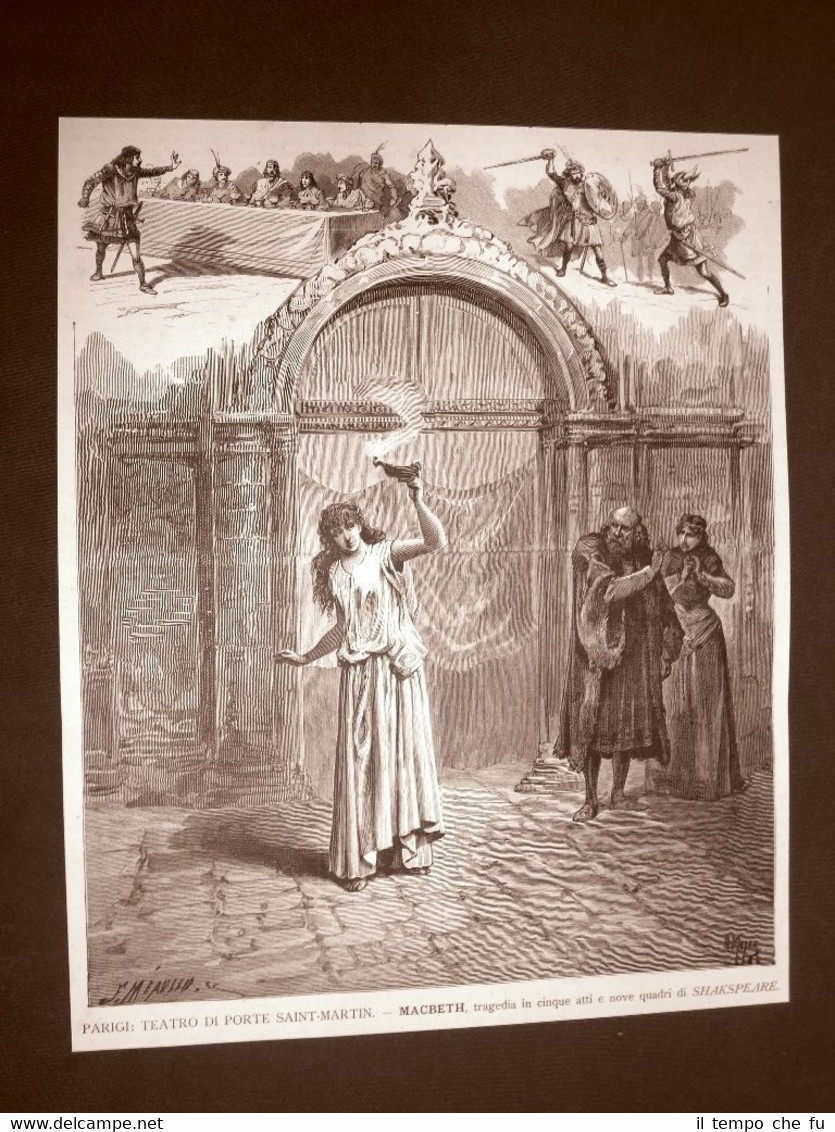 Parigi nel 1884 Teatro di Porte Saint Martin Macbeth Tragedia …