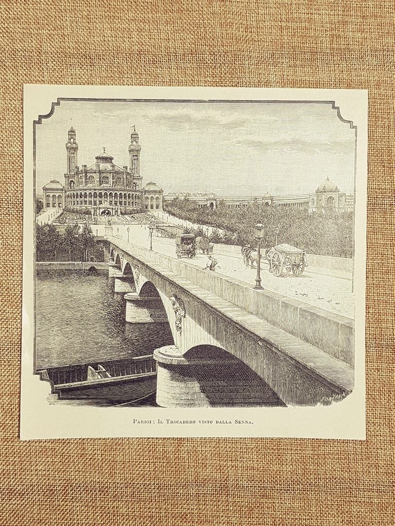 Parigi nel 1898 Il Trocadero visto dalla Senna Francia