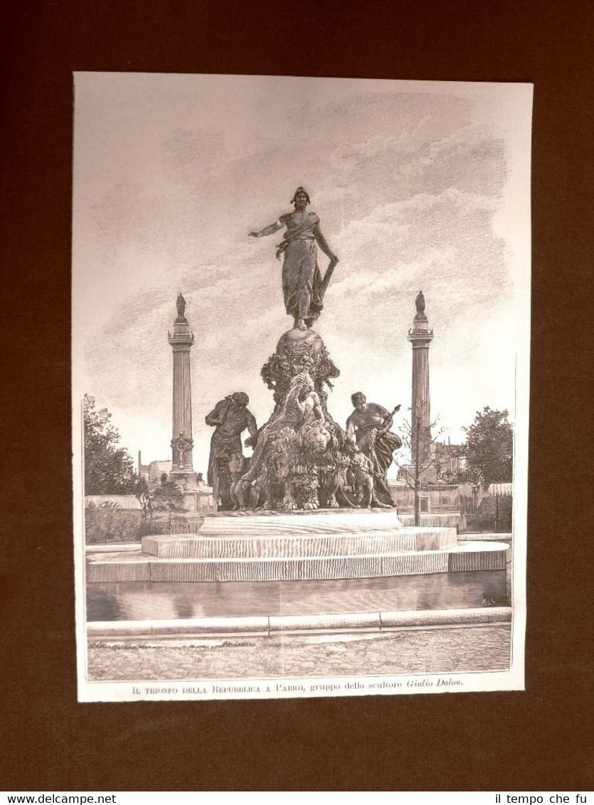 Parigi nel 1899 Inaugurazione Monumento Trionfo della Repubblica - Jules …