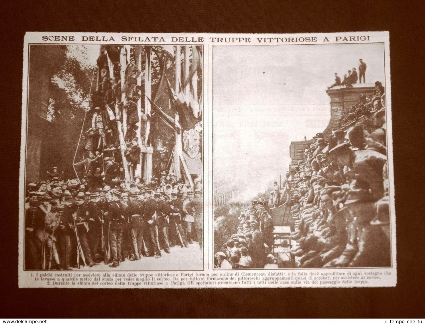Parigi nel 1919 Scene della sfilata delle truppe vittoriose Francia …