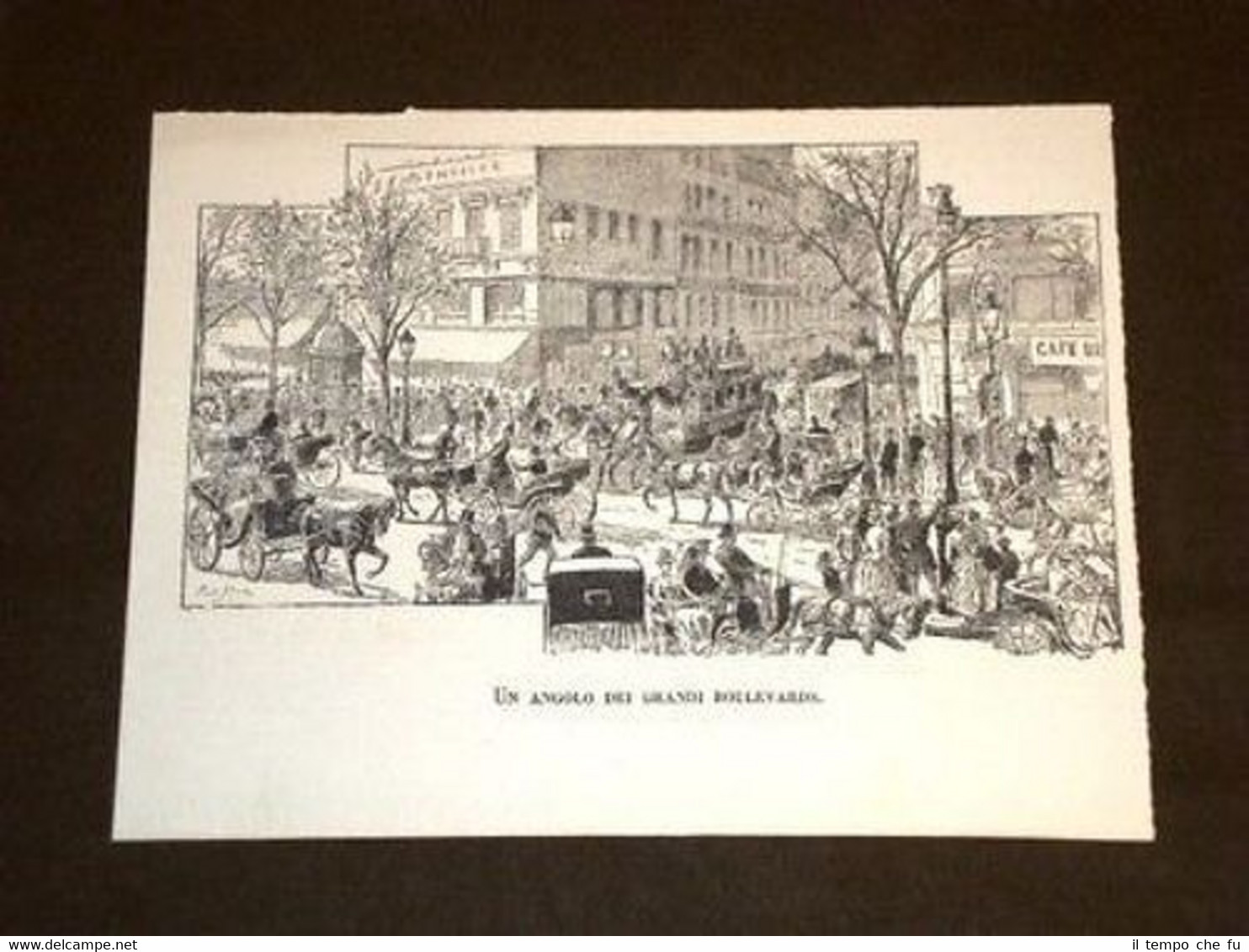 Parigi Un Angolo dei Grandi Boulevards Francia