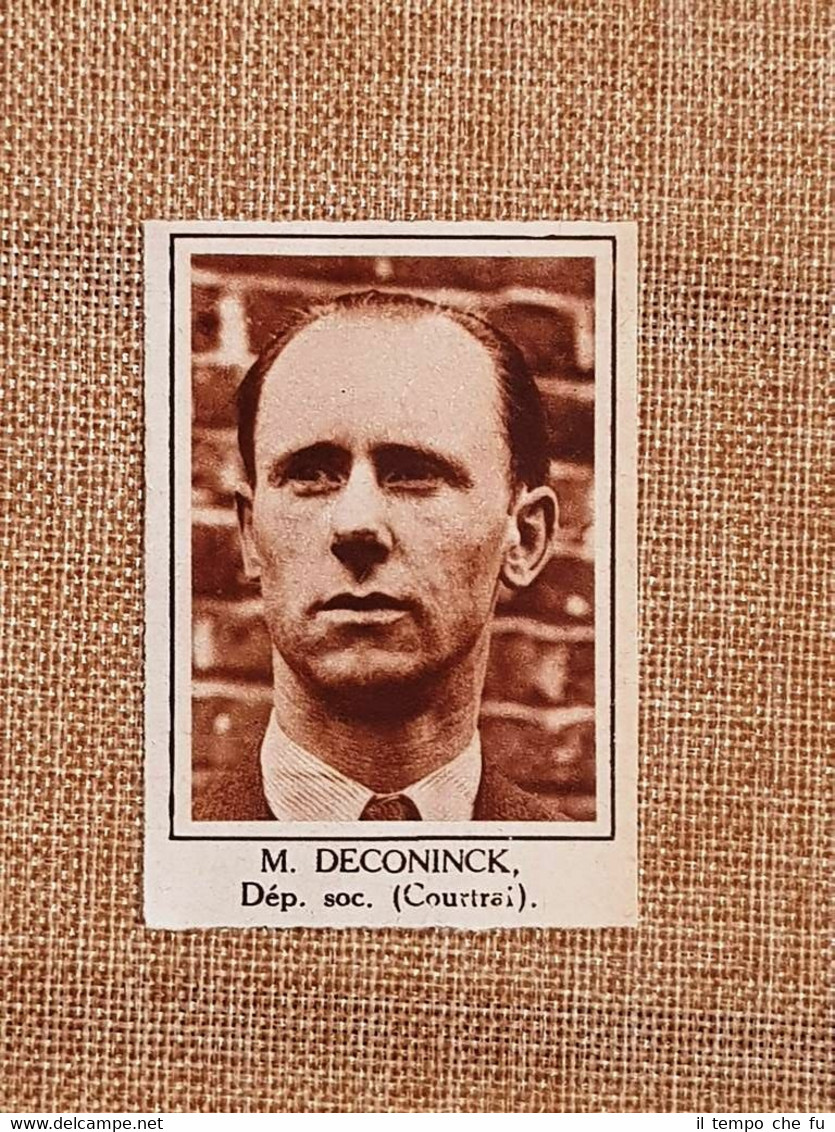 Parlamentare M. Deconinck Courtrai Elezioni del 24 maggio 1936