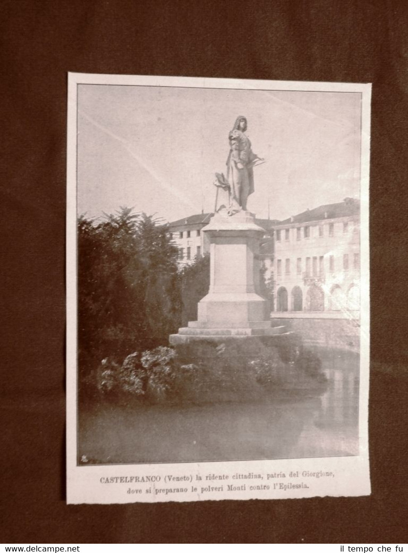 Particolare veduta di Castelfranco Veneto nel 1910