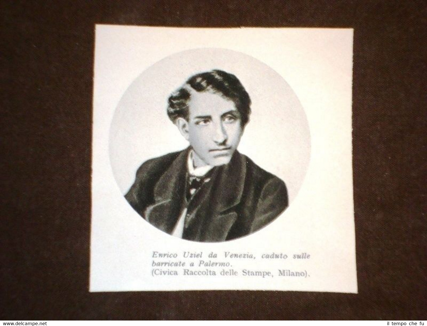 Patriota Enrico Uziel di Venezia Caduto sulle barricate a Palermo
