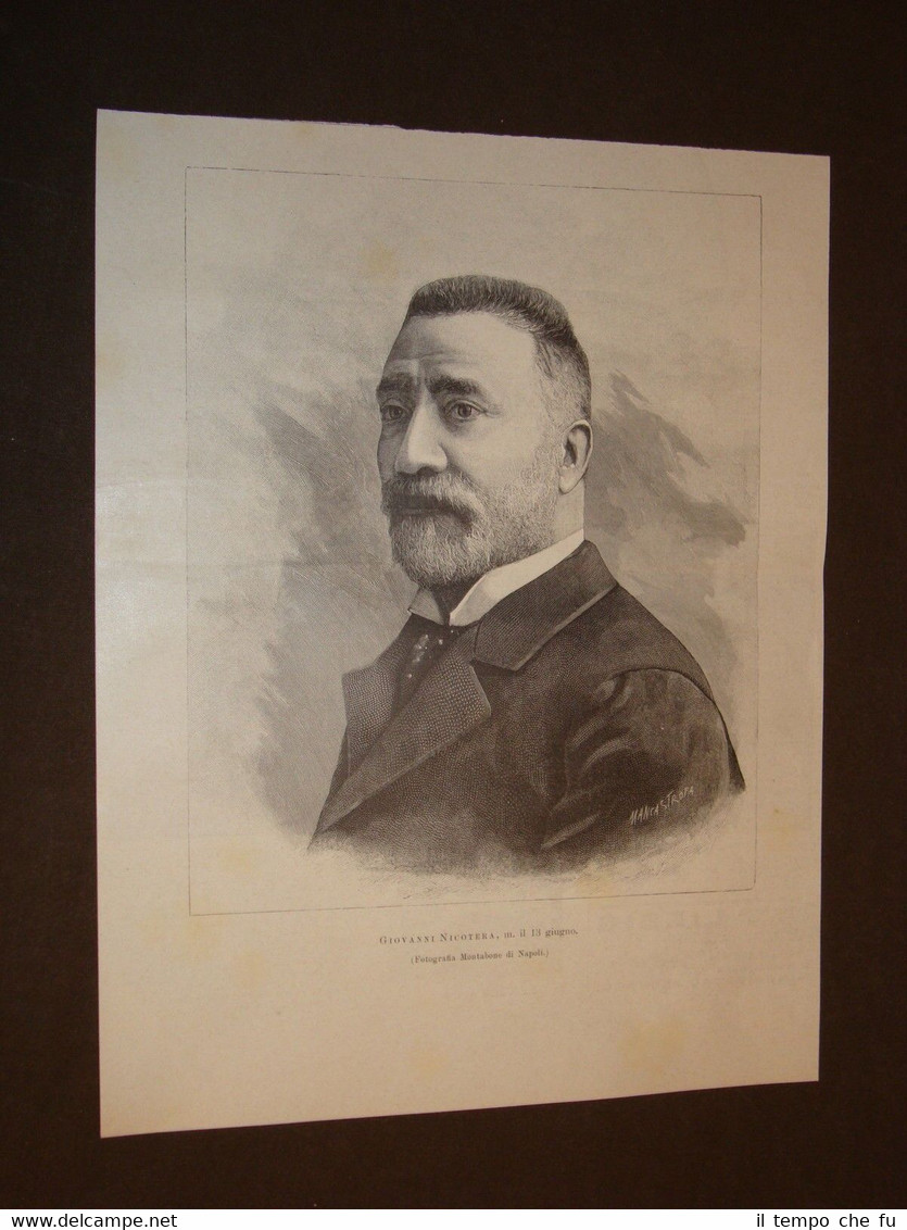Patriota Giovanni Nicòtera Nato a Sambiase nel 1828 Morto Vico …