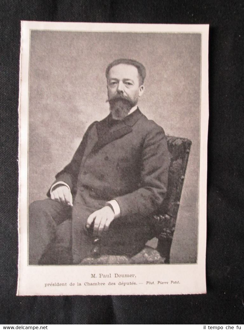 Paul Doumer, presidente della Camera dei Deputati di Francia Stampa …