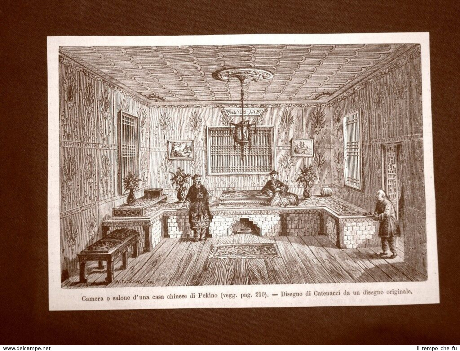 Pechino nel 1863 Camera o salone di una casa Cina …