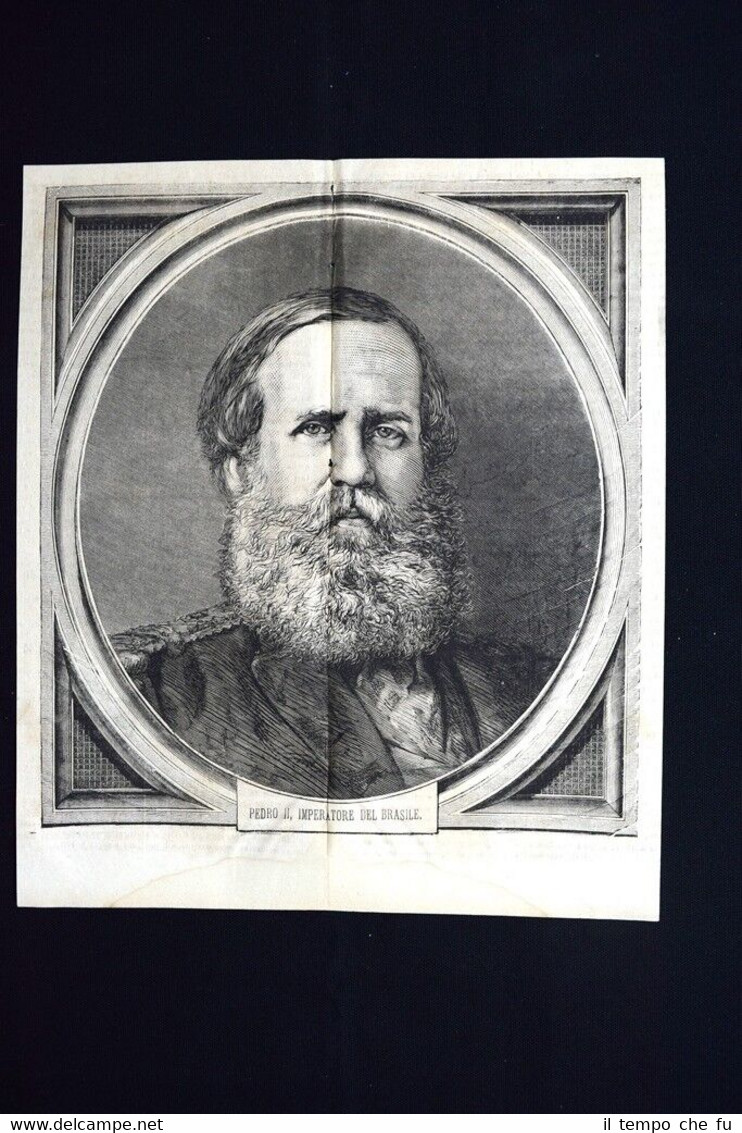 Pedro II detto il Magnanimo, imperatore del Brasile Incisione del …