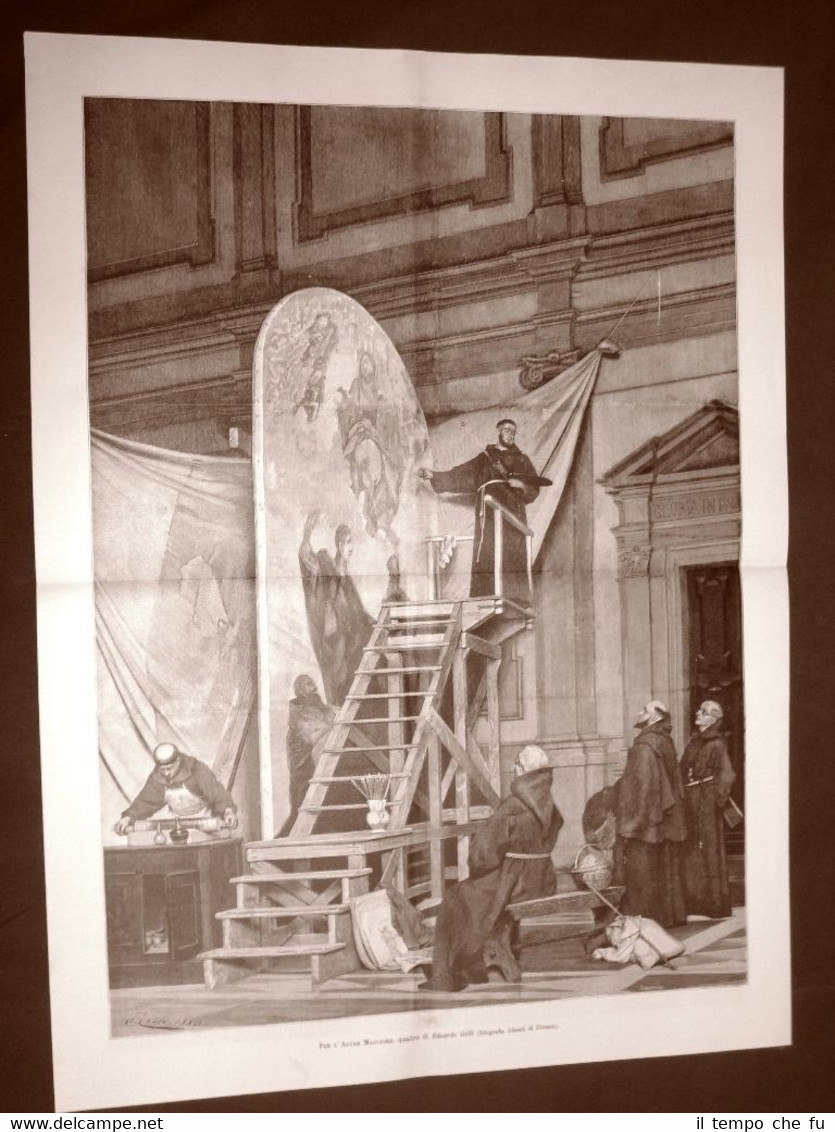 Per l'altar maggiore Quadro di Edoardo Gelli Incisione di Sabattini …