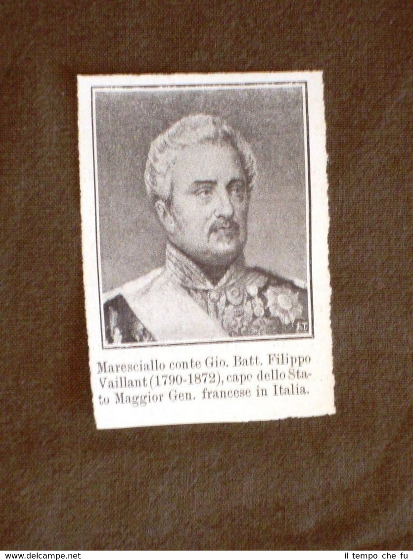 Personaggi illustri del 1859 Maresciallo Conte G.B.Vaillant