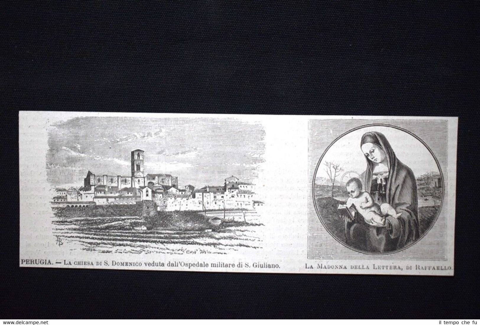 Perugia:Chiesa di S.Domenico - La Madonna, di Raffaello Incisione del …
